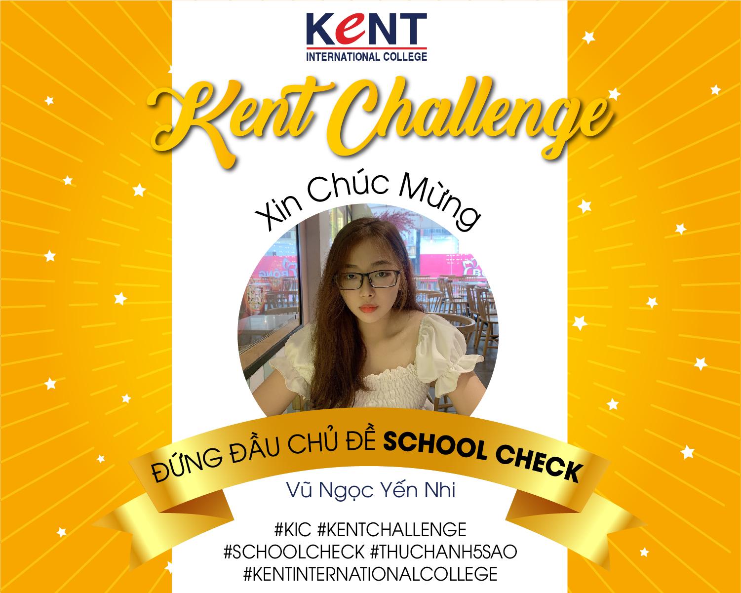 Lộ diện gương mặt chinh phục chủ đề 2 “School Check” trong cuộc thi TikTok – Kent Challenge